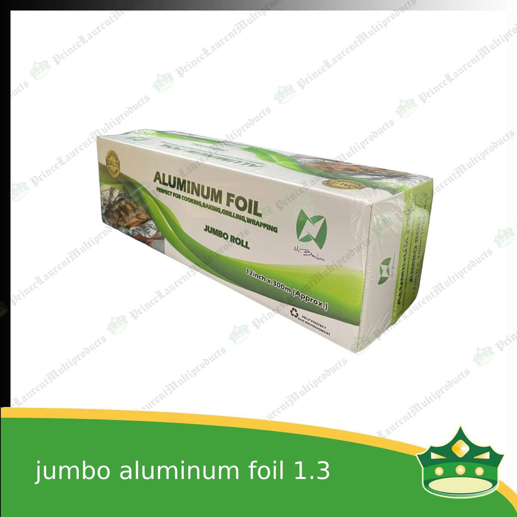 [1.3kg] jumbo aluminum foil 12 inches (mrbamboo brand) for wrapping food, embotido, bangus, inihaw