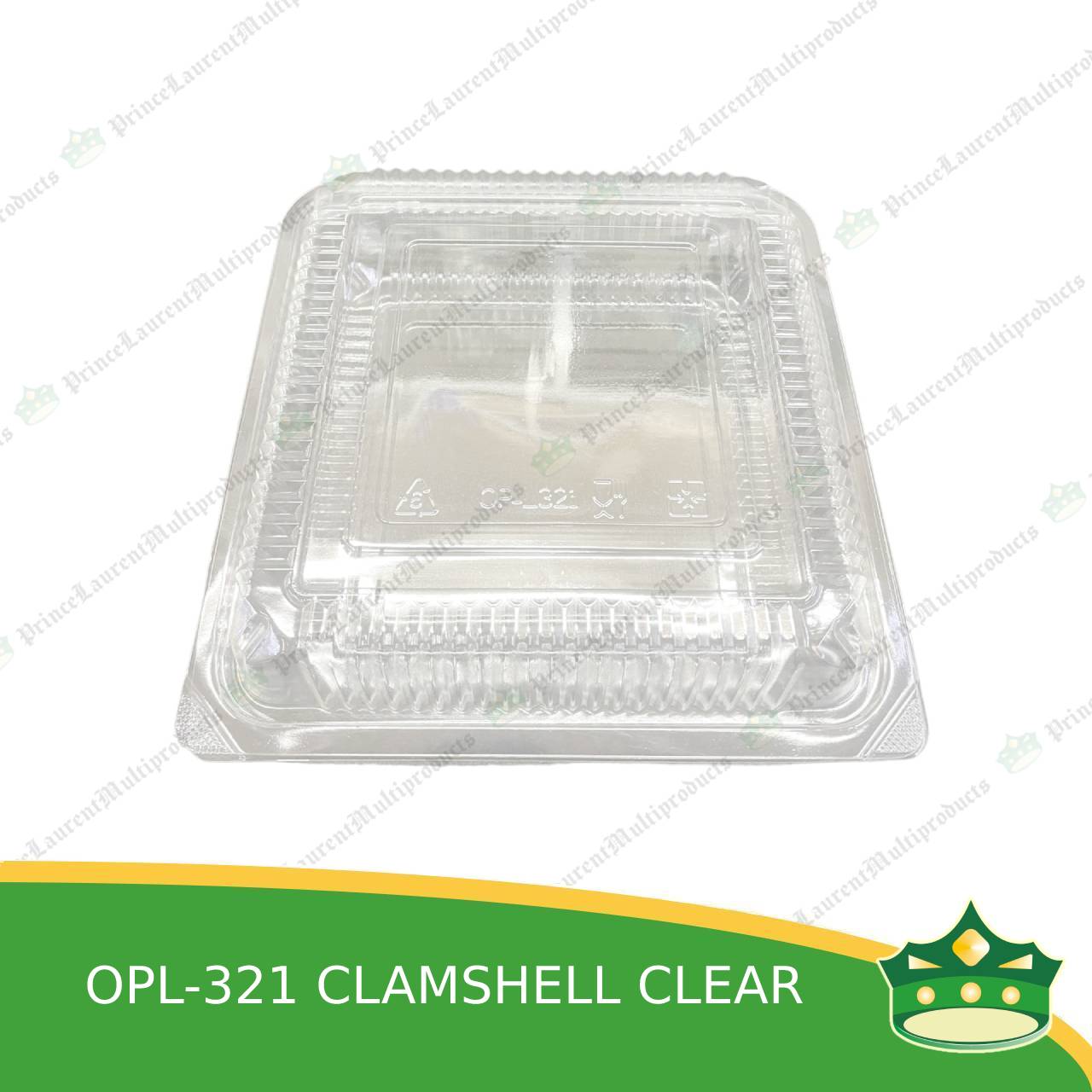 [50 pcs] clear clamshell OPL-321 OPS clearview food containers for any food products, muffins, cakes, chiffon, cupcakes, salad, fruit, baked goods