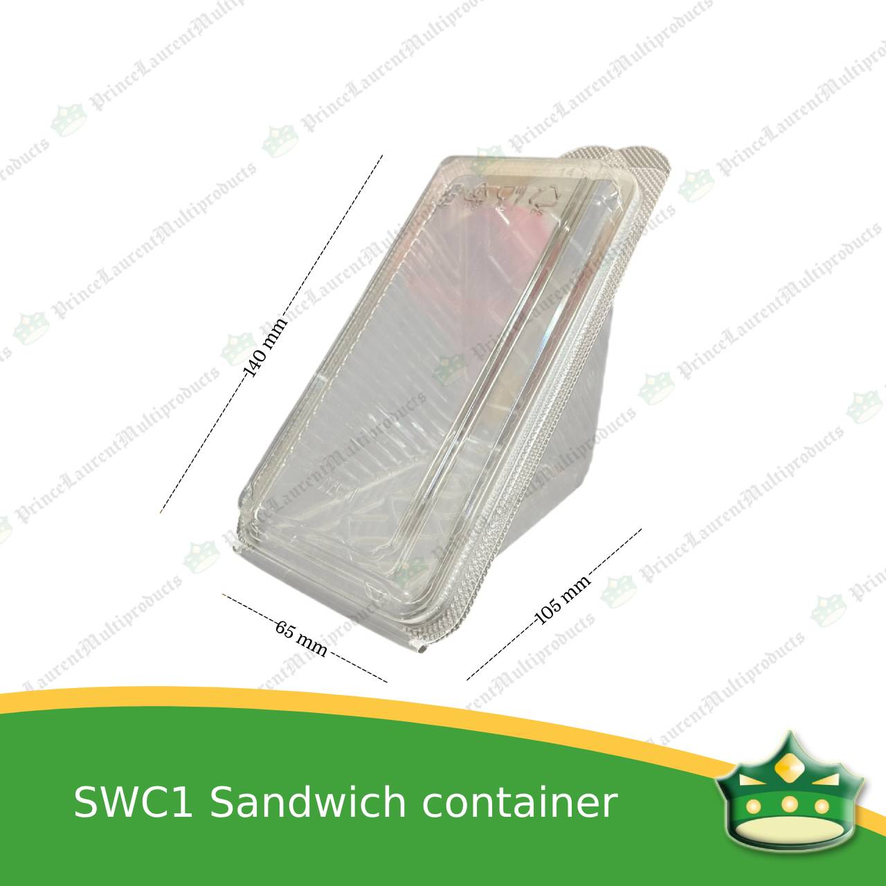[50 pcs] BIG sandwich container clear OPS clamshell for sliced sandwiches gourmet sandwich