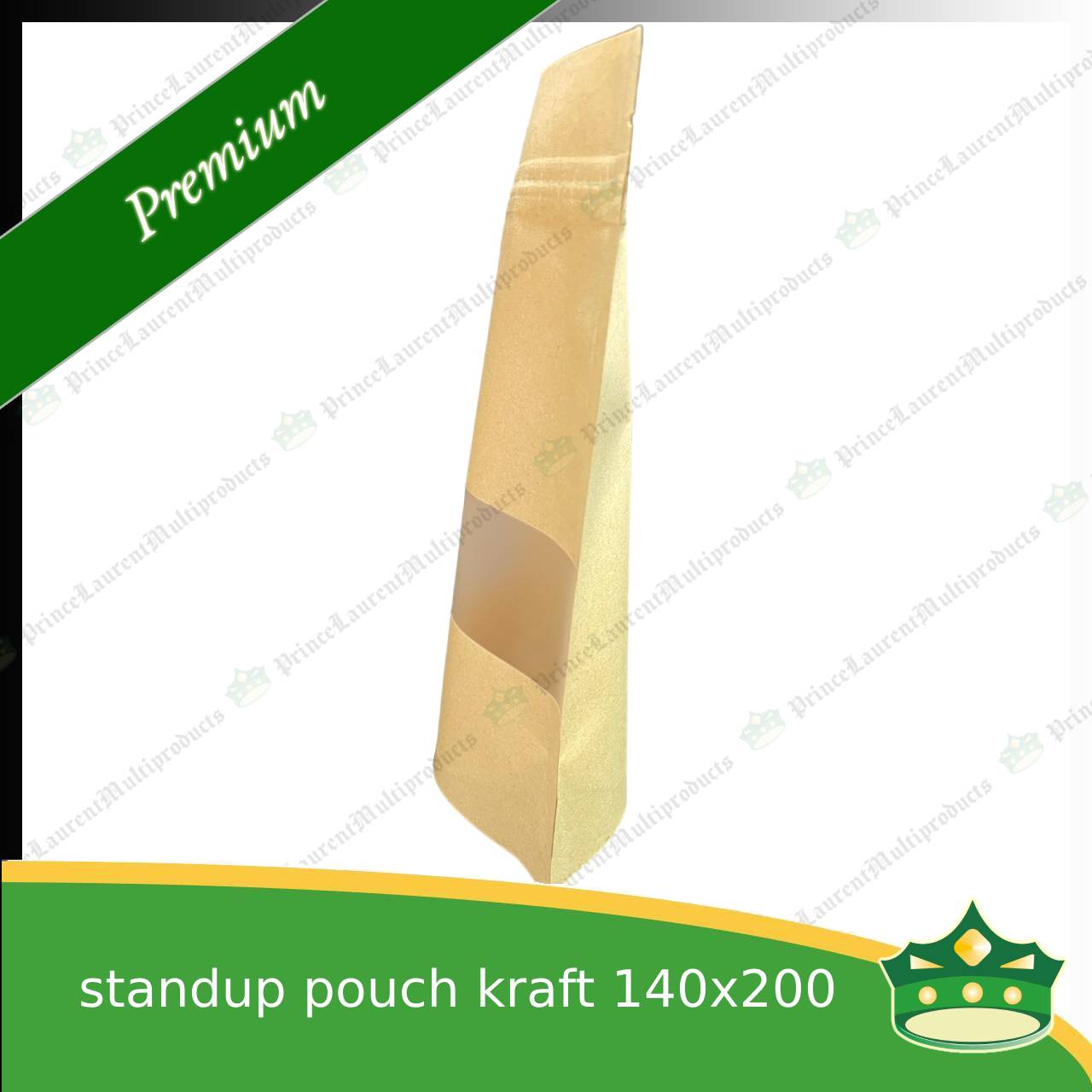 [100 pcs] standup pouch with ziplock kraft with window 140 x 200 mm for repacking corn, peanuts, anchovies dilis, nuts, sweets, sampaloc, chicharon, snacks, baked goodies