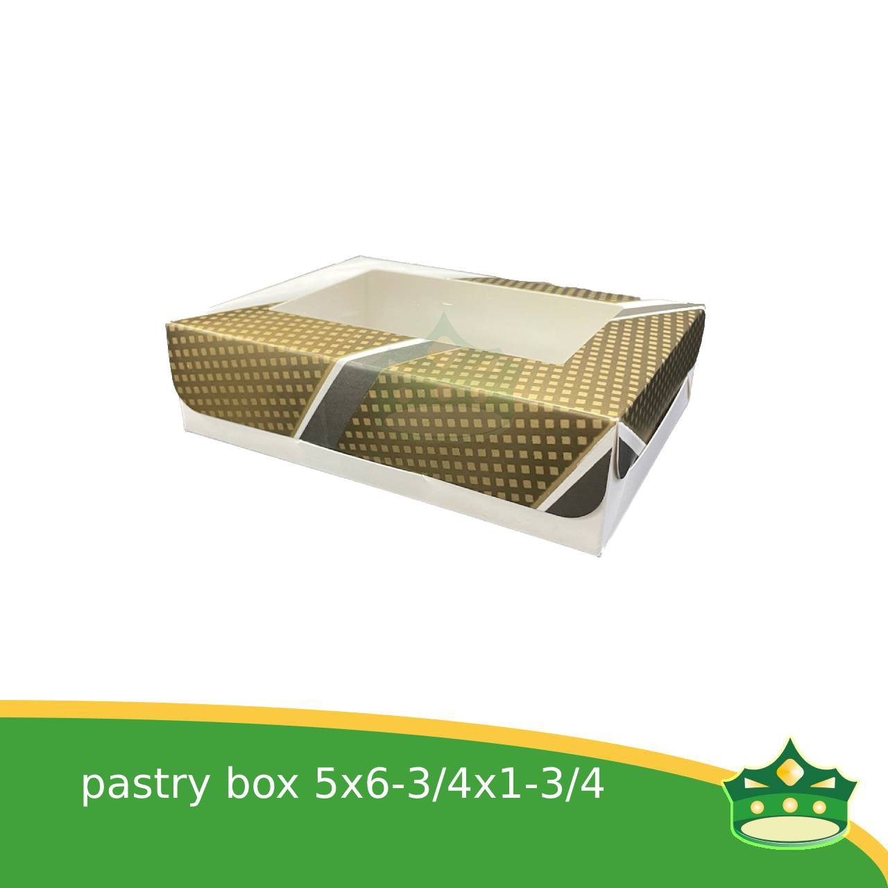 [20 pcs] 5x6-3/4 printed pastry box with window as one piece, for pastries, gifts, cookies, goodies, and other food items