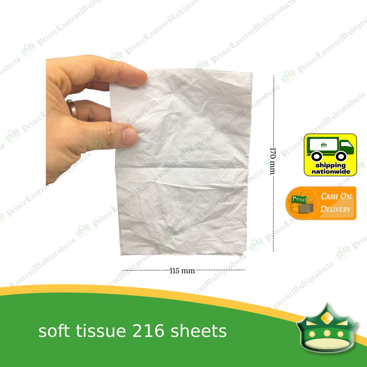 [1 pack x 8 packets] soft tissue white 216's Mr.bamboo for personal, office or household uses