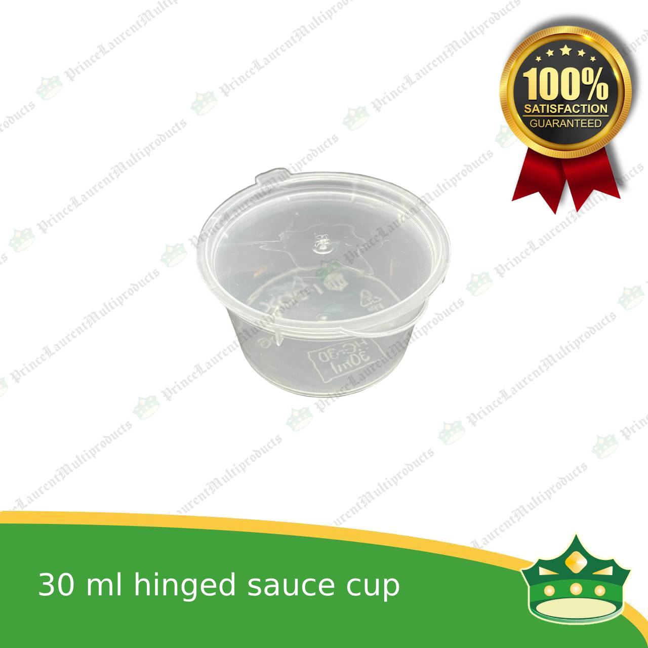 [50 pcs] 30 ml hinged sauce cup clear microwavable plastic with attached lid for take out of sauce gravy specimen / sample cup