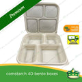 [50 pcs] cornstarch 4D bento box compostable food box biodegradable meal box