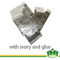 [500 pcs] opp bag with ivory liner and punch hole for display hanging products with resealable flap (small sizes)