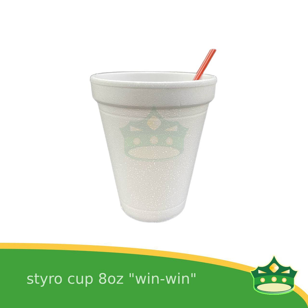 [25 pcs] 8oz styro cup win-win brand for hot coffee, hot tea or hot chocolate and other hot beverages