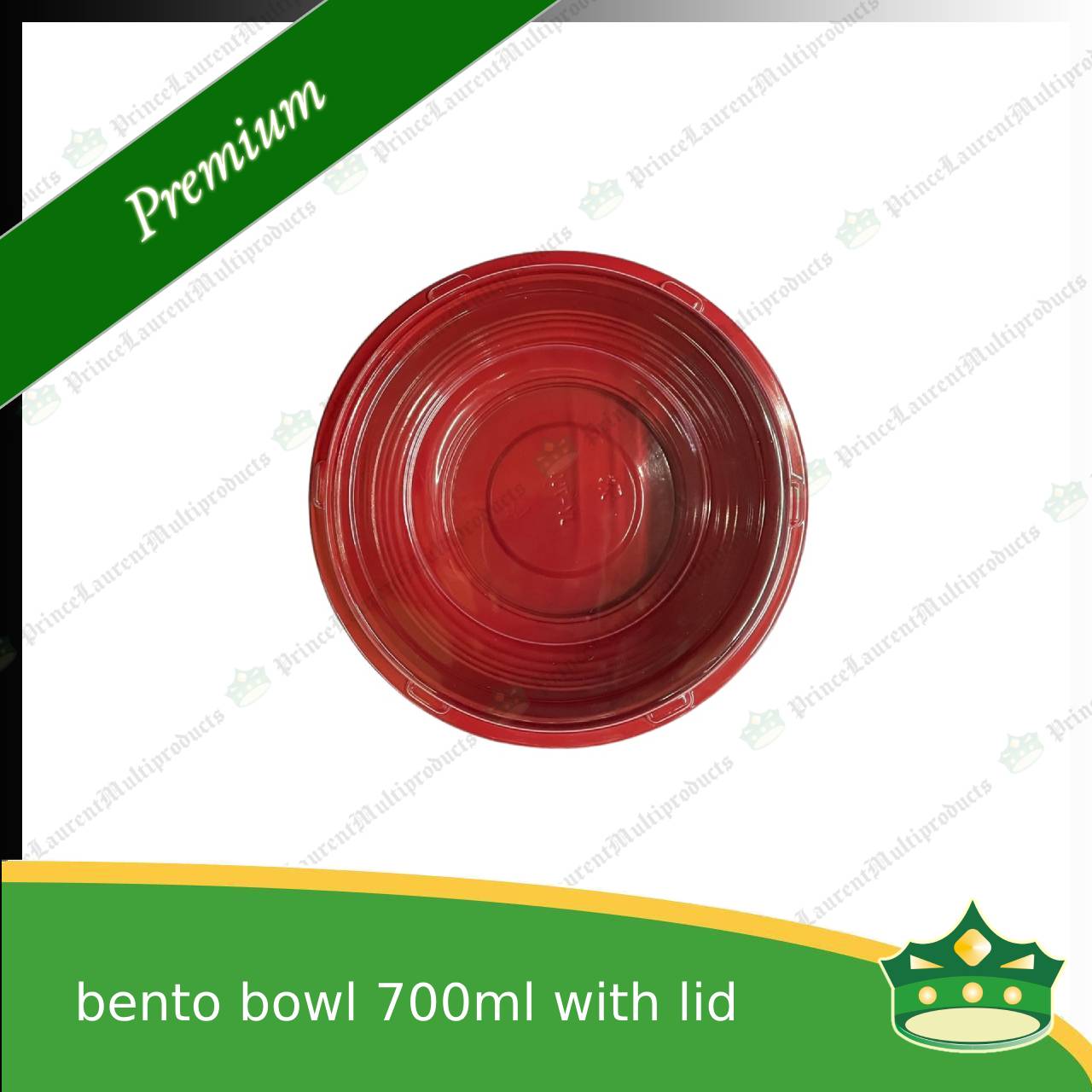 [50 pcs] ramen bowl bento bowl 700ml red and black bottom with clear lid for noodles ramen