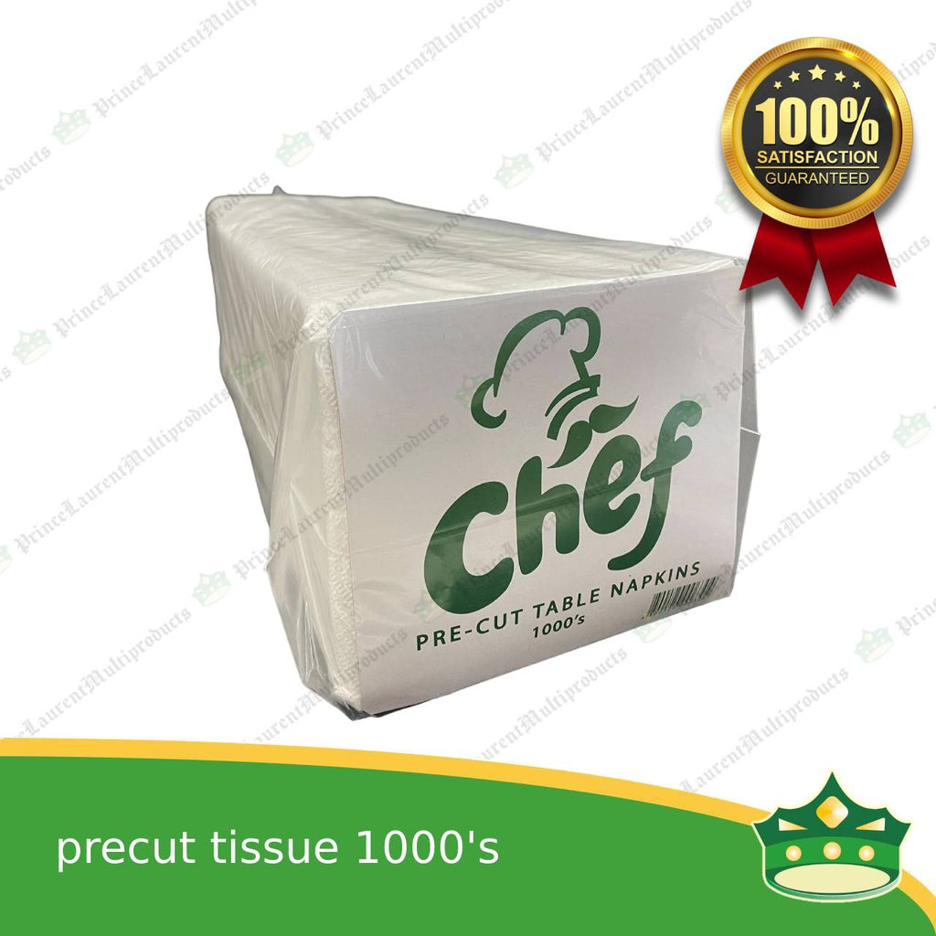 [1000 pcs] precut tissue MG pulp white for food & catering services, hospitality services, household uses