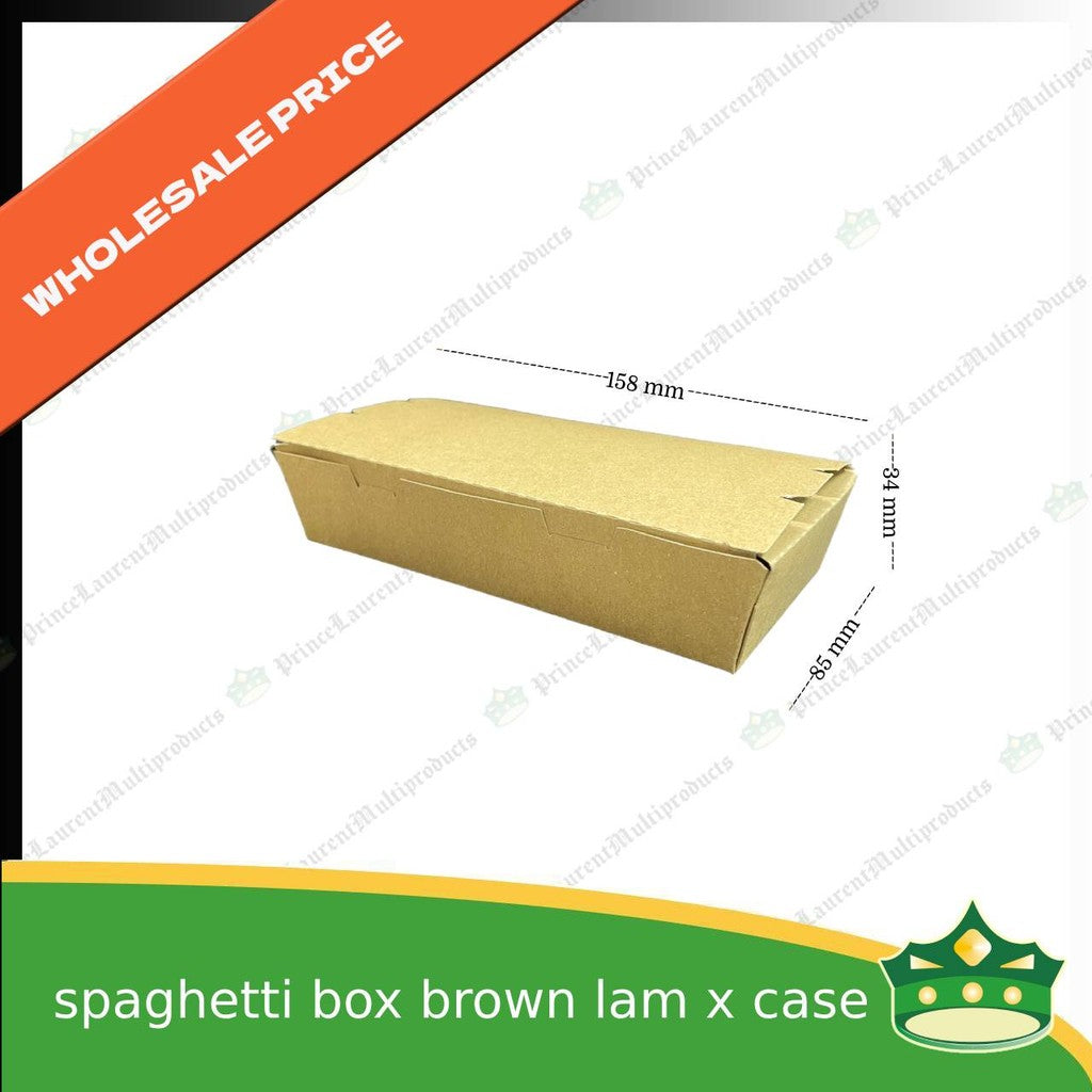 [1000 pcs] paper spaghetti box kraft brown for take-outs and delivery of meals, ulam, rice toppings