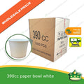 [1000 pcs] paper bowl 390cc WHITE laminated for stir fry noodles, soup, Hongkong fried noodles