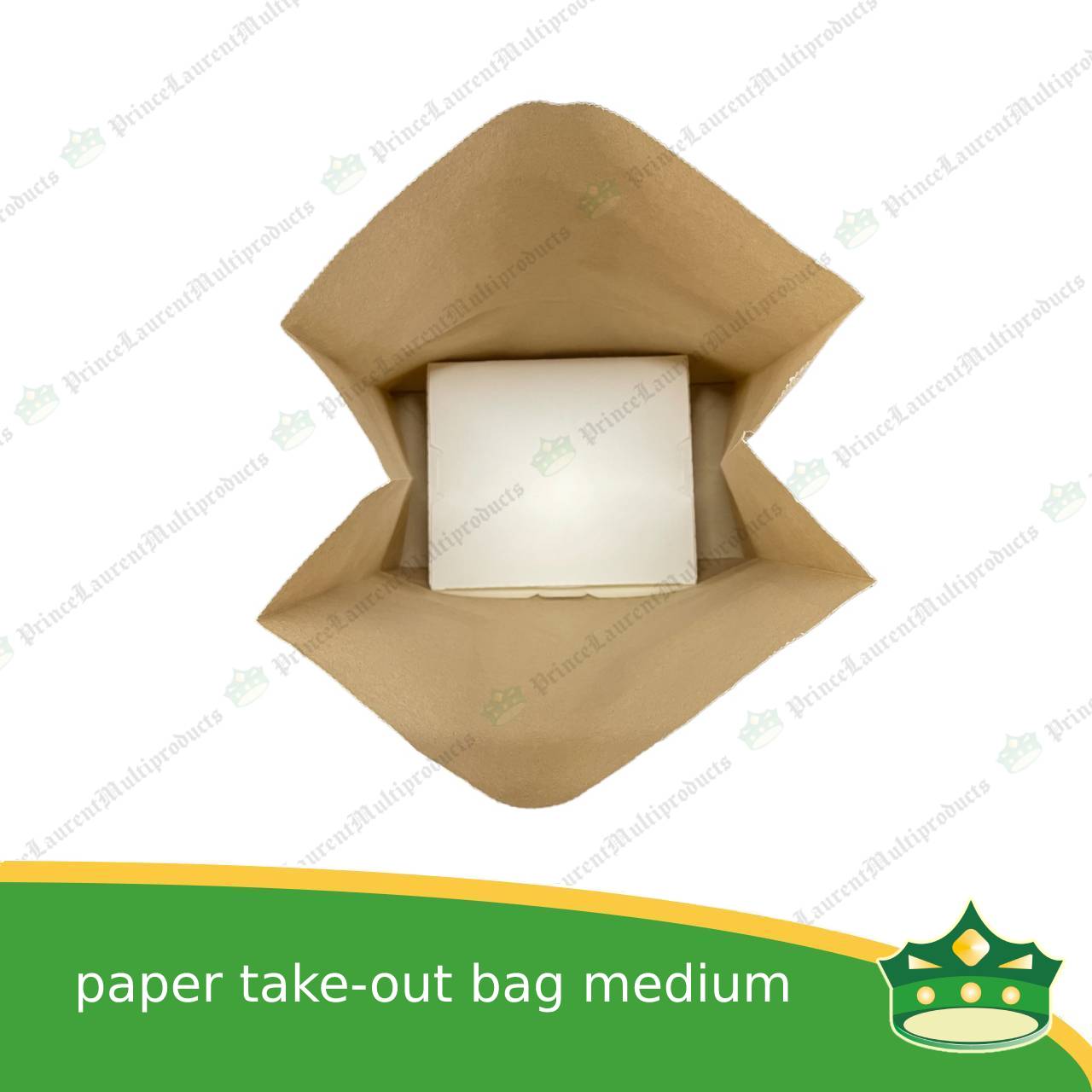 [100 pcs] paper take out bag medium for take away and delivery packaging perfect fit for paper food boxes