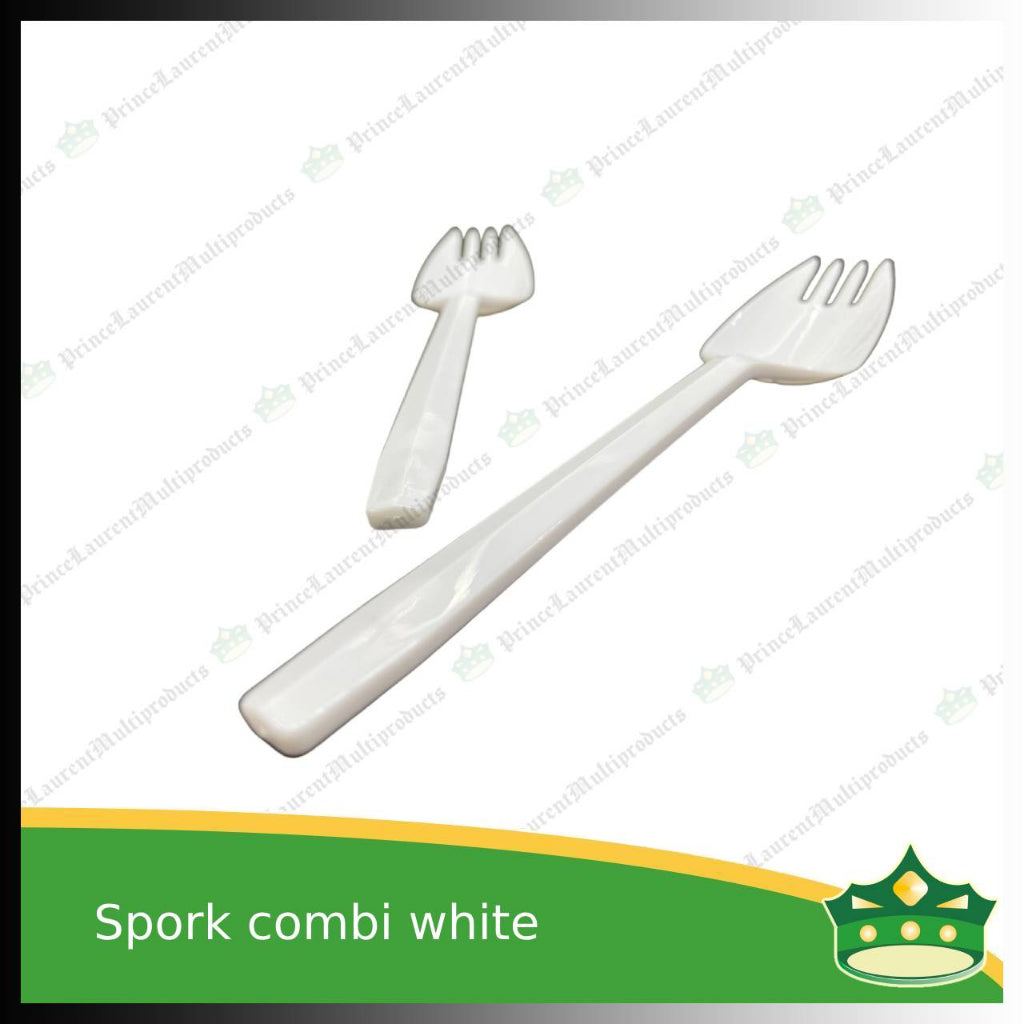 [25 pcs] plastic spork white BNW disposable cutleries