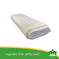 [1000 pcs] cupcake liner oval brown, white  for pastries,  tarts, cupcakes, eclairs, fudge bars