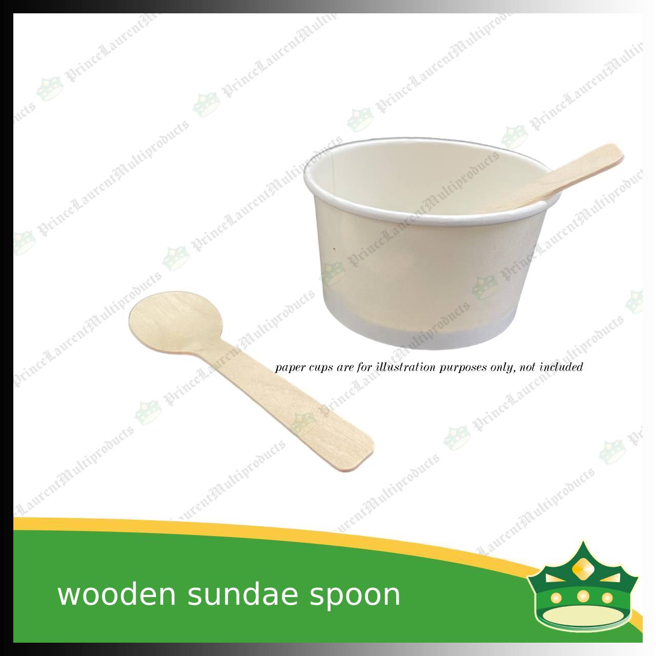 [50 pcs] wooden mini sundae spoon disposable biodegradable server cutleries for takeouts as utensils
