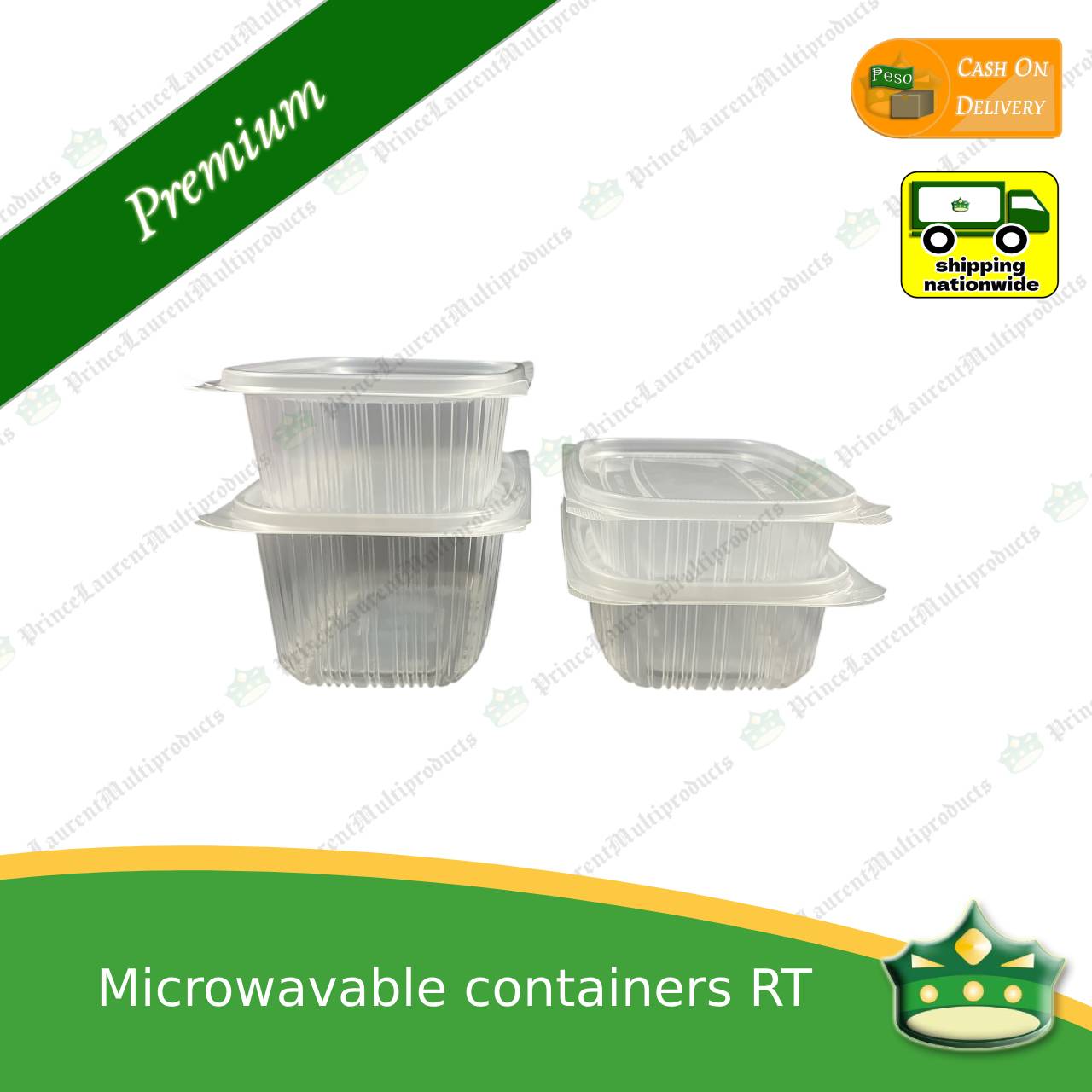 [50 pcs] unique microwavable rectangular container as food holders / takeout containers