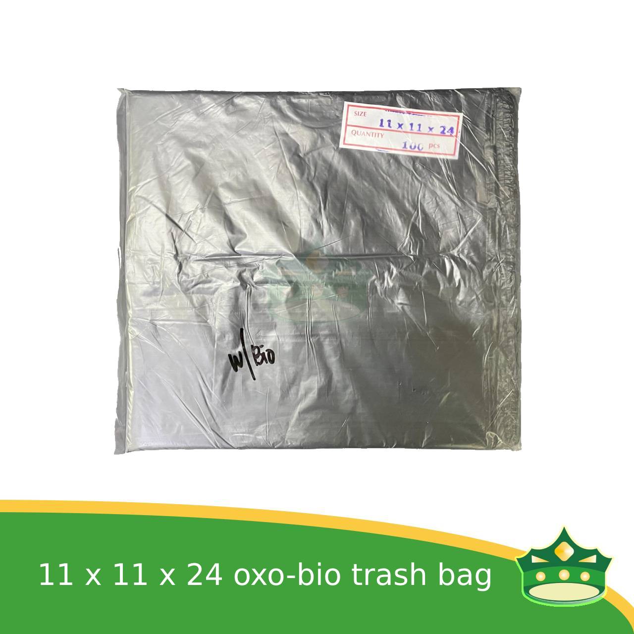 [100 pcs] biodegradable HD trash bag, bin liners, bin bags black good quality generic oxo-biodegradable plastic bag for utility and other miscellaneous usage