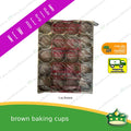 [1 pack] glassine cupcake liner baking cup BROWN for pastries,  tarts, cupcakes, eclairs, mamon