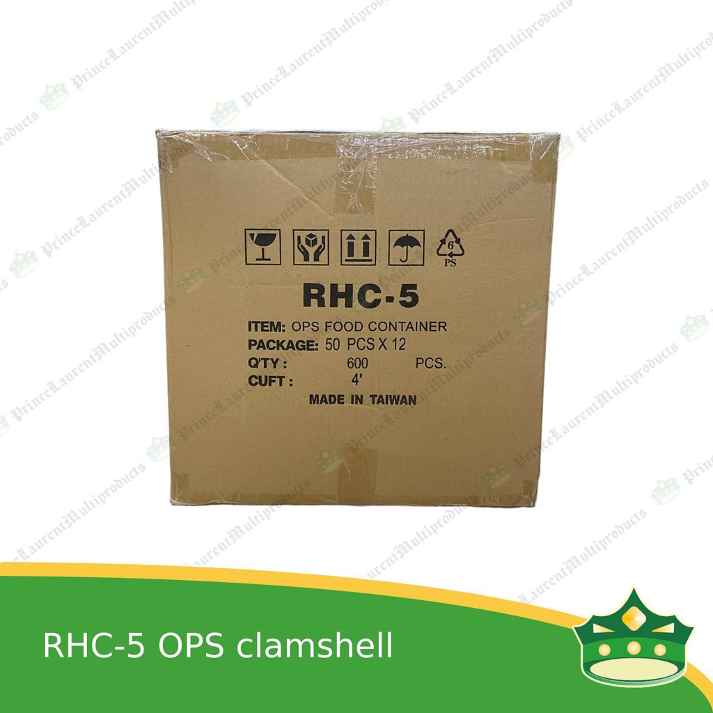 [600 pcs] half roll ops clear clamshell container RHC-5 chiffon roll cake container clear chiffon container box