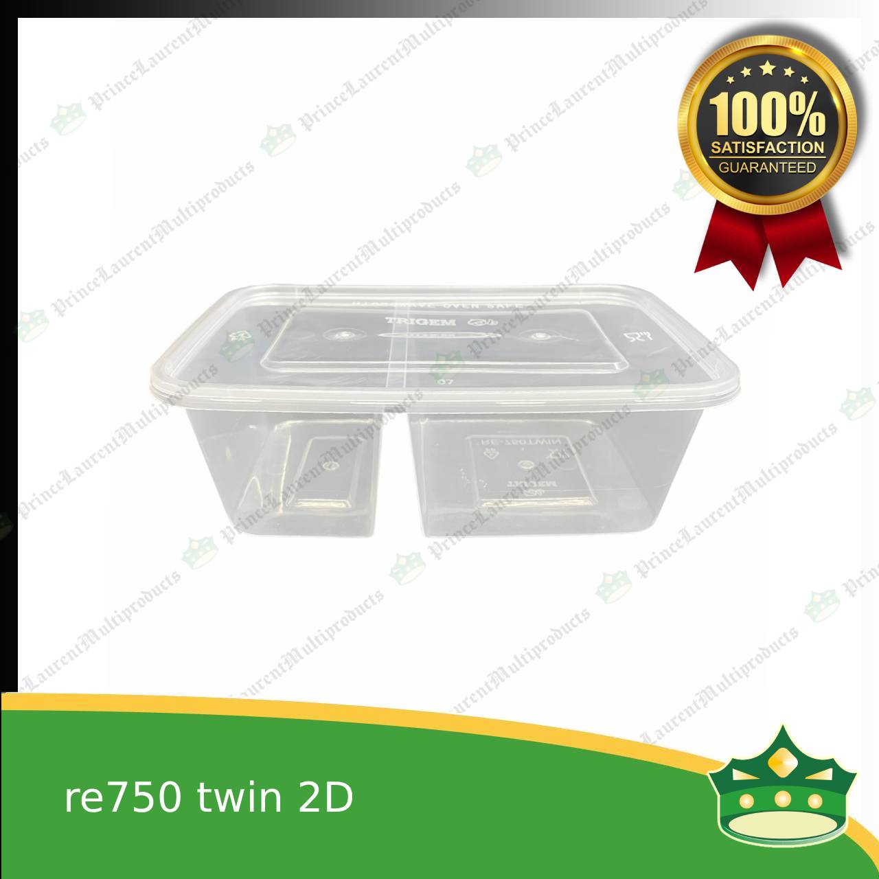 [10 pcs] re750 twin 2d microwavable container for packed meals, rice meal, packed lunch