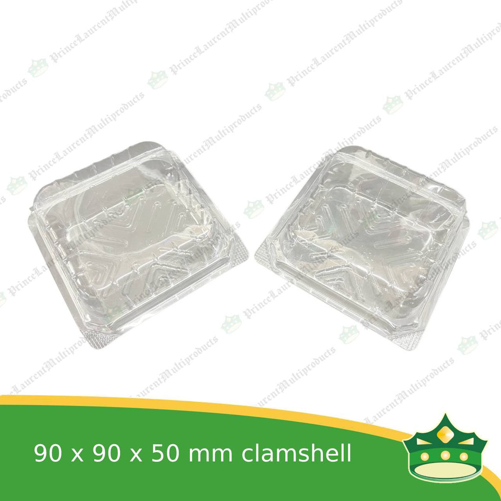 [100 pcs] clear clamshell bx-148L OPS clearview food containers for any food products, jap cake, muffins, cakes, hopia, cupcakes, salad, fruit, baked goods