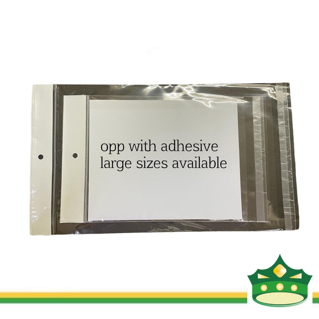 [500 pcs] product display plastic with hanger, opp with ivory head and punch hole (large sizes)