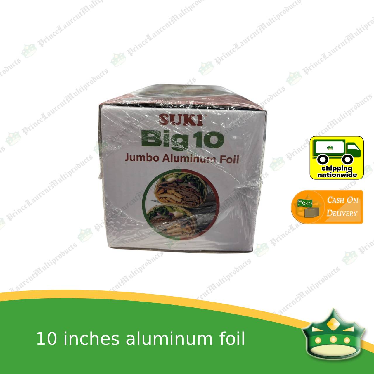 [1 roll] 10 INCHES aluminum foil (SUKI brand) 1.27 kgs for wrapping food, embotido, bangus, inihaw