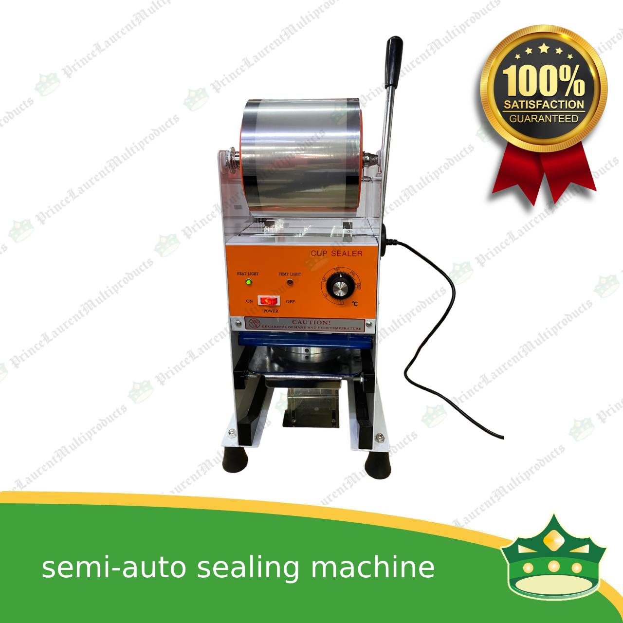 [1 unit] cup sealing machine semi-automatic without counter to seal 95mm mouth diameter cups or containers