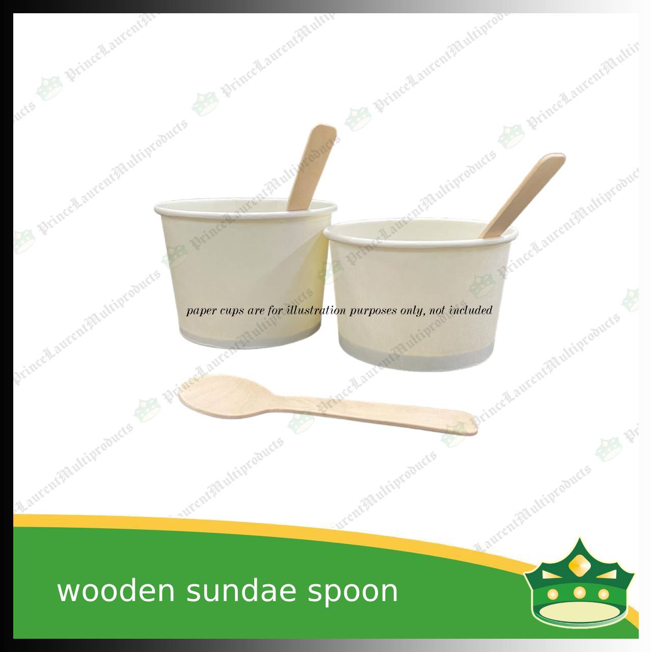 [50 pcs] wooden mini sundae spoon disposable biodegradable server cutleries for takeouts as utensils