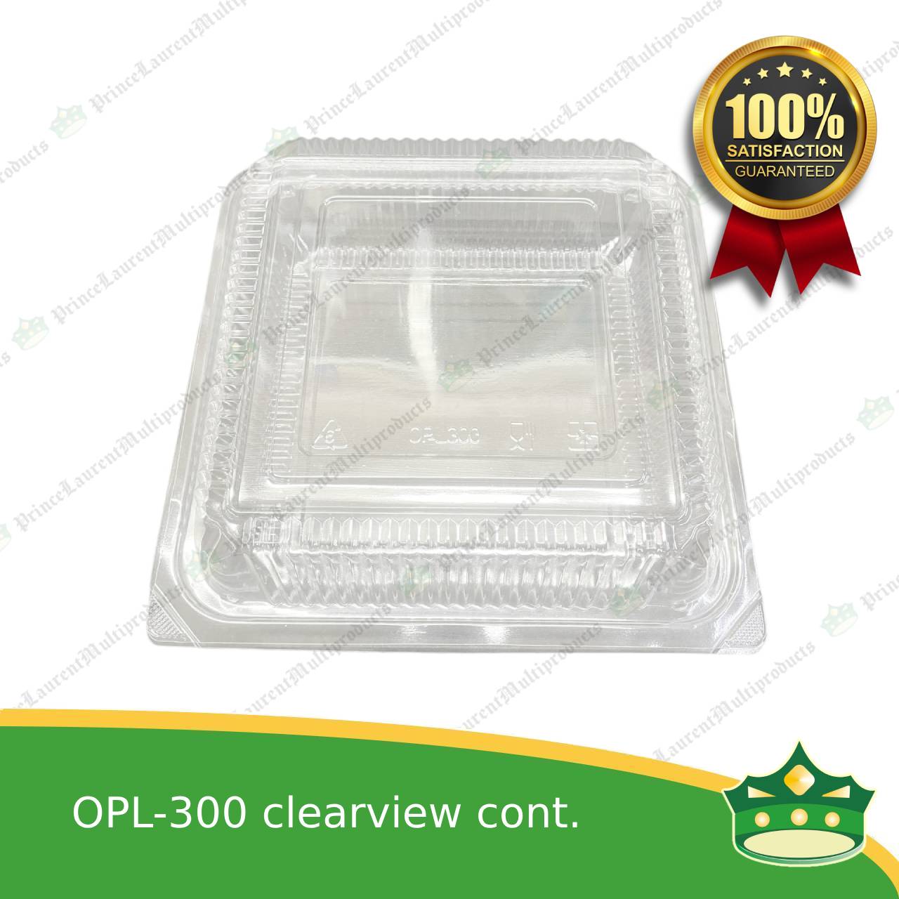 [50 pcs] clear clamshell OPL300 OPS clearview food containers for any food products, muffins, cakes, chiffon, cupcakes, salad, fruit, baked goods