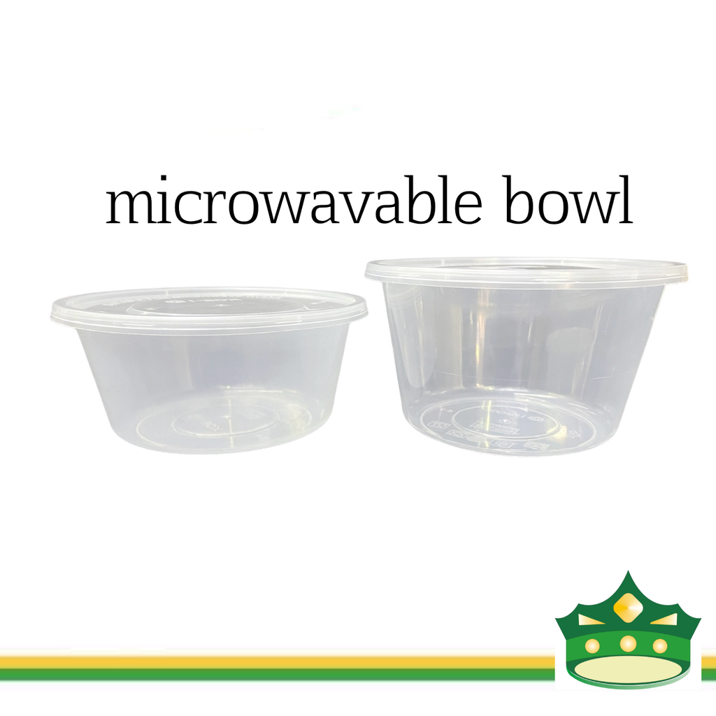 (10 pcs) IBOX brand microwavable plastic bowl containers with lid for take out of noodles soup and other food products