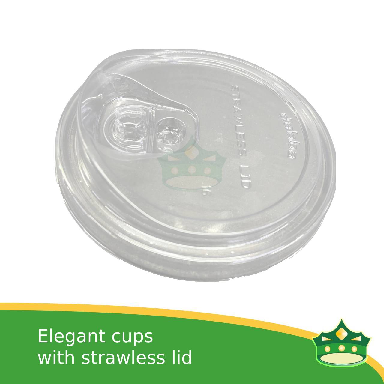 [50 pcs] DABBA elegant PET cups 12oz, 16oz, 22oz crystal clear cups with strawless lid with sip-hole for iced coffee, frappuccino, lemonades, iced latte and other cold beverages