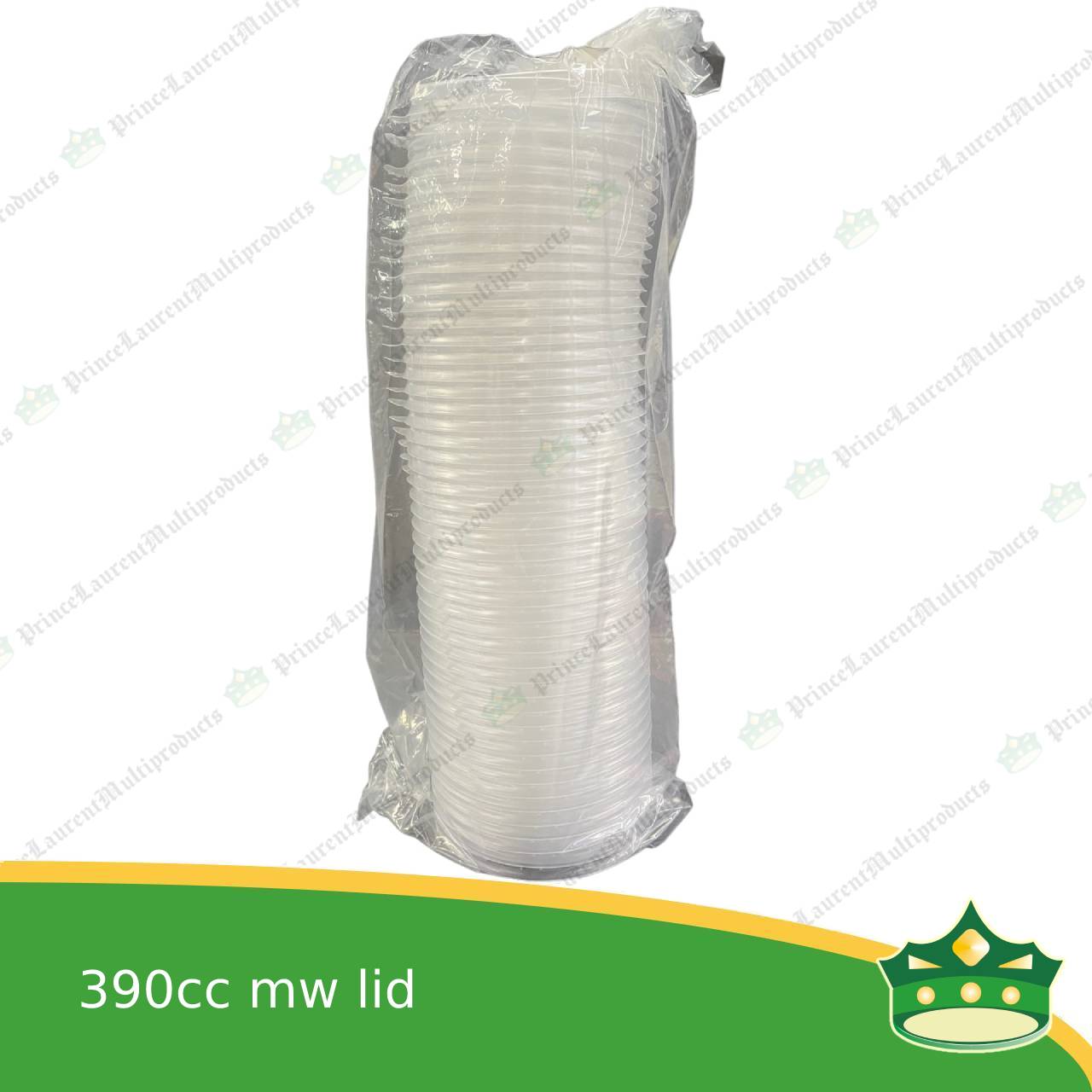 [50 pcs] 390cc paper bowl lid only, microwavable cover