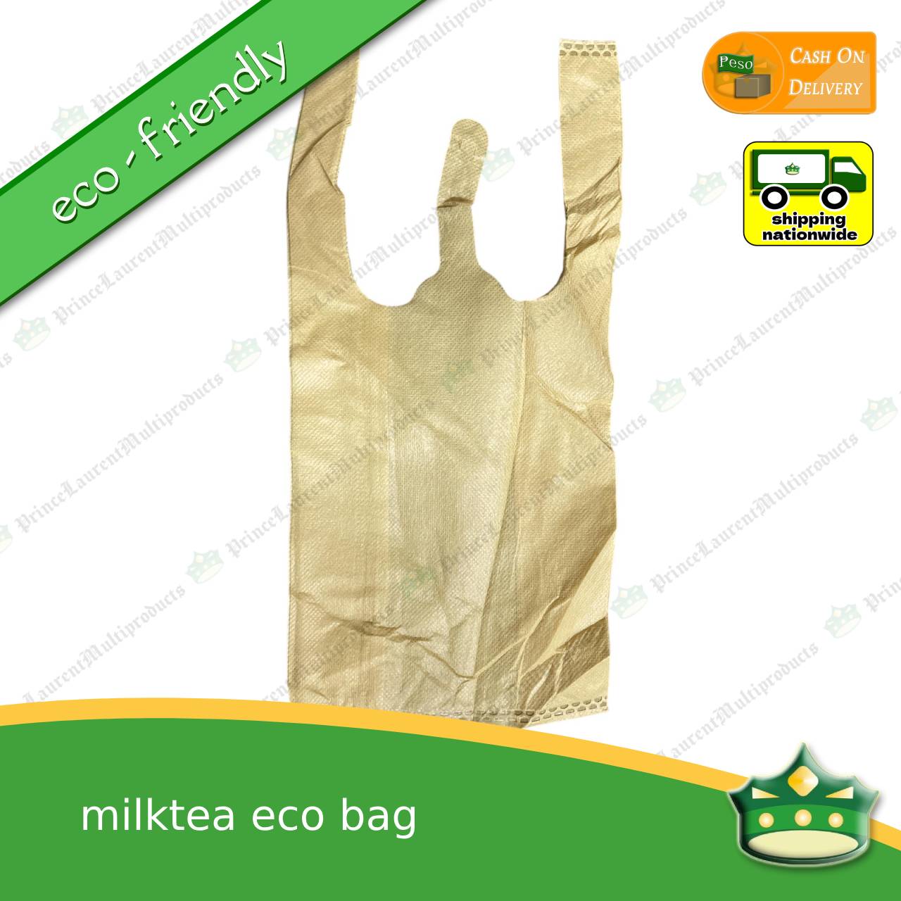 [100 pcs] milk tea eco bag milktea ecobag biodegradable sando bag reusable & environment friendly bag