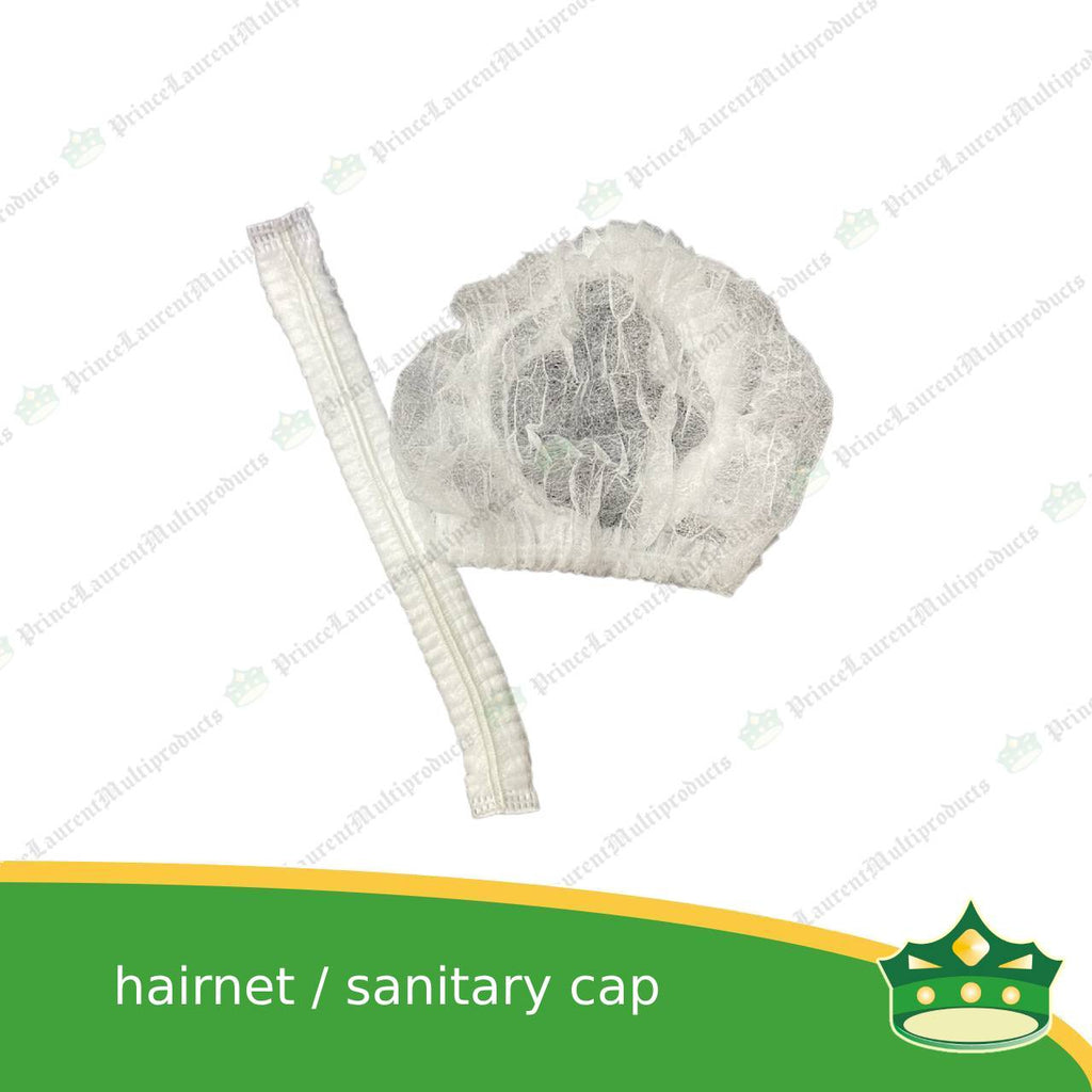 [100 pcs] hairnet white sanitary cap for food service and food safety & hygiene