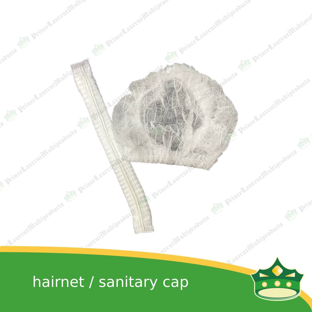 [100 pcs] hairnet white sanitary cap for food service and food safety & hygiene