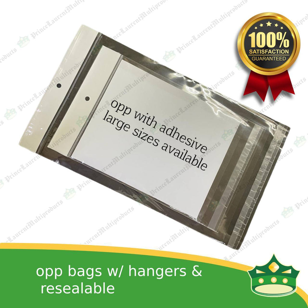 [500 pcs] product display plastic with hanger, opp with ivory head and punch hole (large sizes)