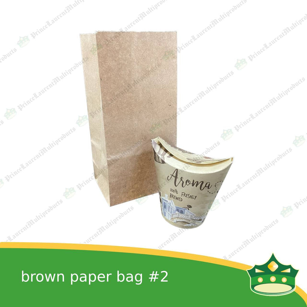 [100 pcs] kraft brown paper bag #2 (2-1/2x3-3/4x8") for environment friendly packaging