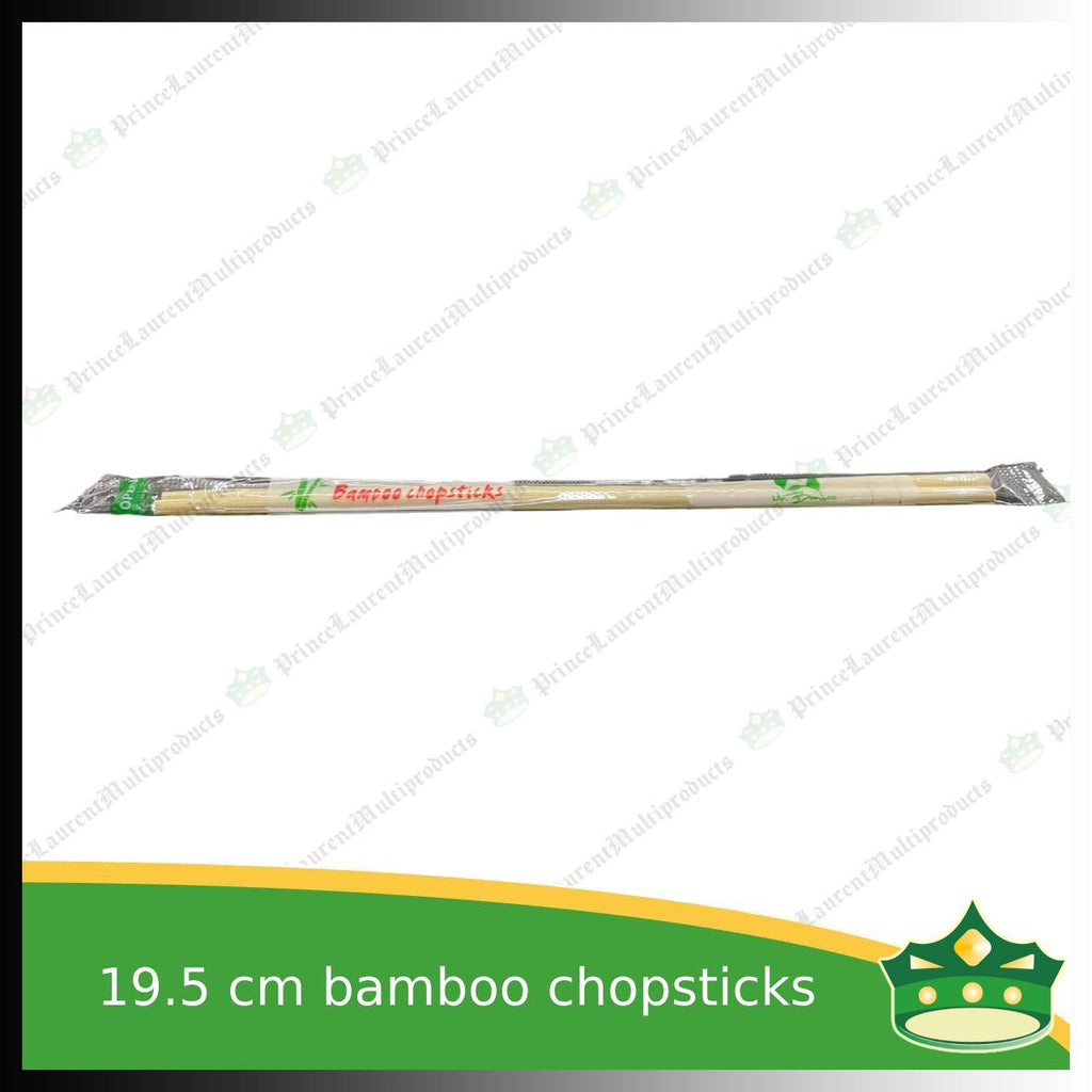 [100 pcs] bamboo chopsticks 19.5cm individually plastic wrapped as disposable biodegradable cutleries for takeouts as utensils