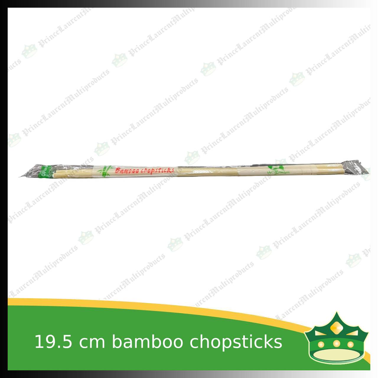 [100 pcs] bamboo chopsticks 19.5cm individually plastic wrapped as disposable biodegradable cutleries for takeouts as utensils