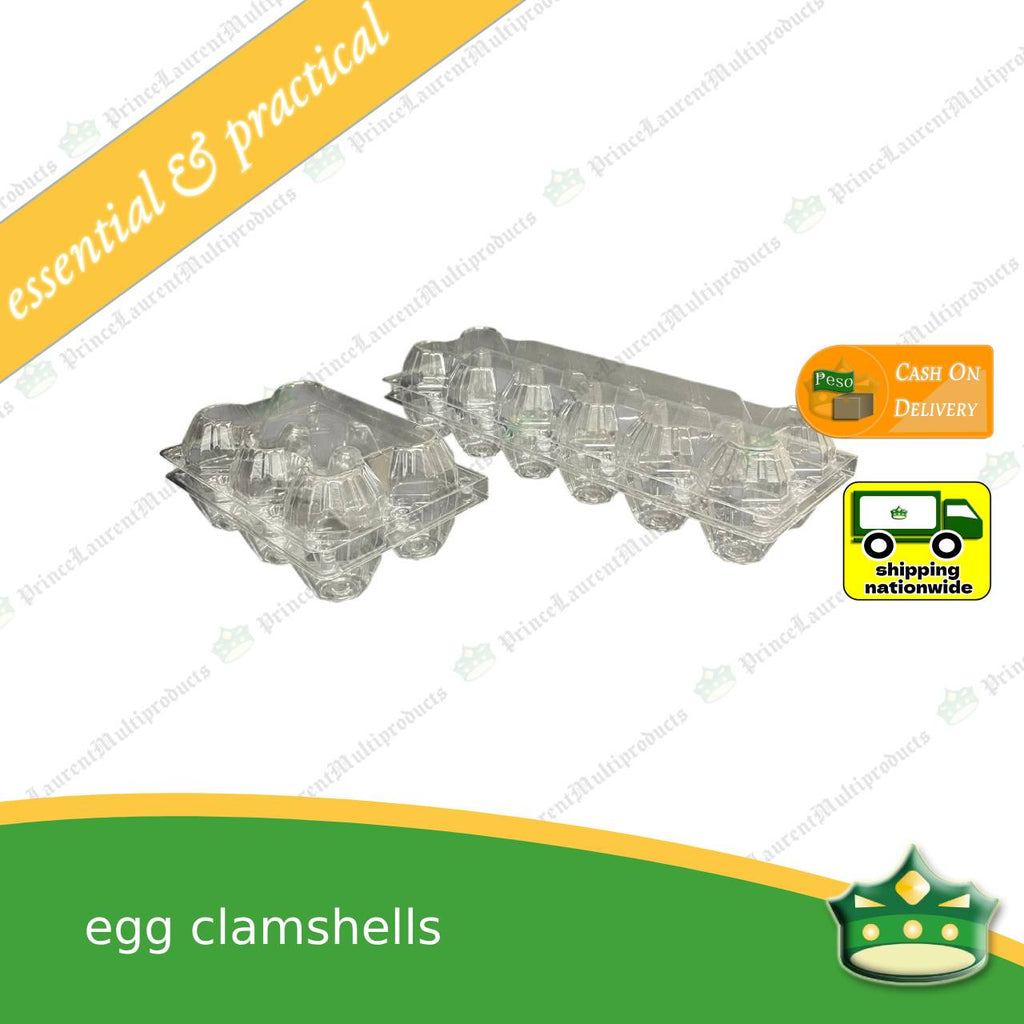 [50 pcs] egg container clear OPS clamshell for 6 pieces or 12 pieces eggs