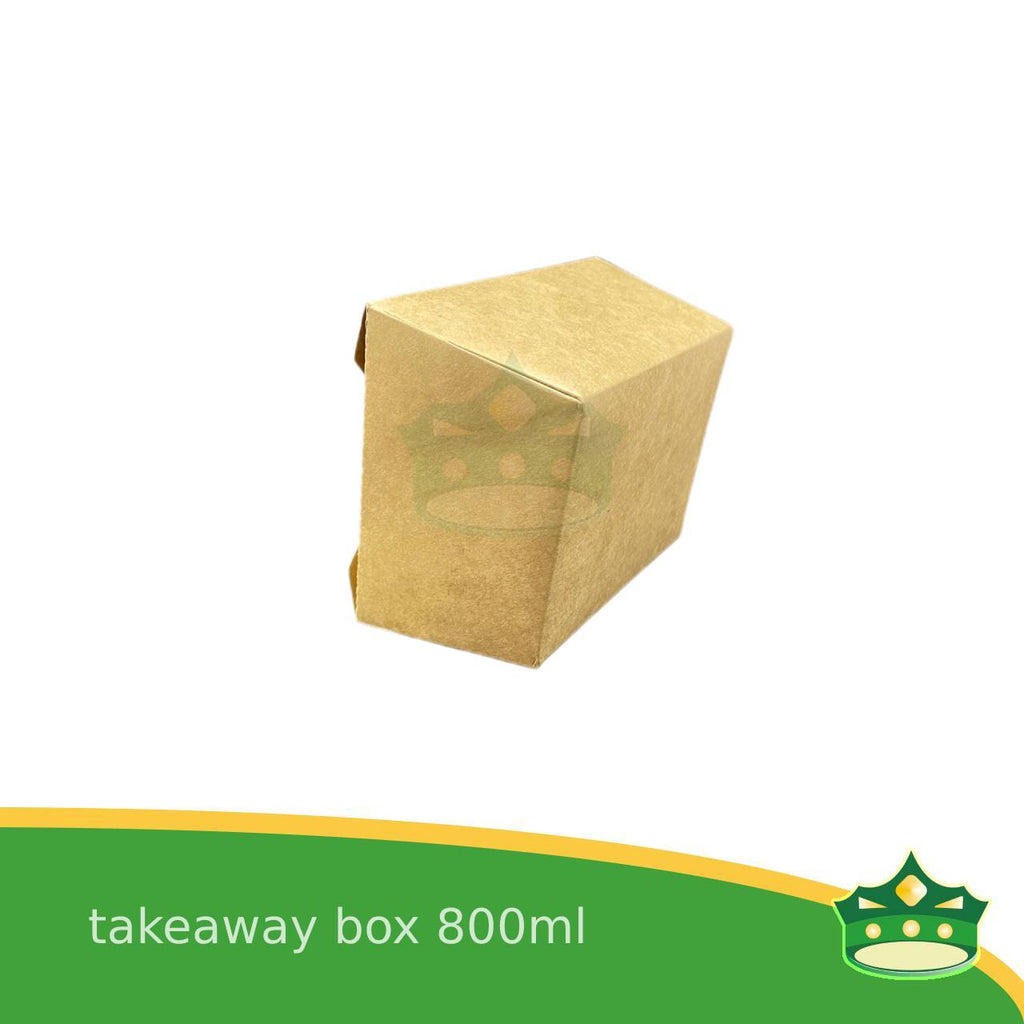 [50 pcs] takeaway box kraft 800ml laminated for take-out meals, viands, snacks, noodes, pansit, ulam, rice toppings, fried chicken, chicken pops and other products, saucy food