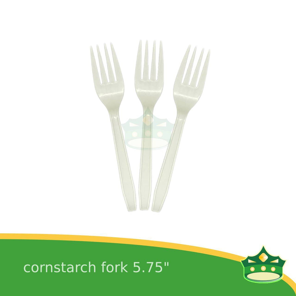 [25 pcs] compostable cornstarch spoon and fork biodegradable disposable for takeout utensils