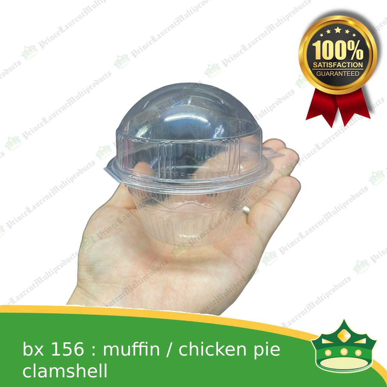 [50 pcs] bx-156 muffin chicken pie clear clamshell for pies, muffins single served, solo muffin solo pie