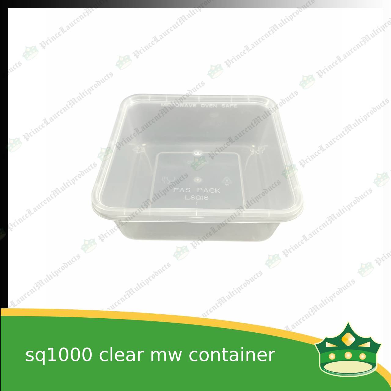 [10 pcs] sq1000 square microwavable container wide mouth for pastries or snacks