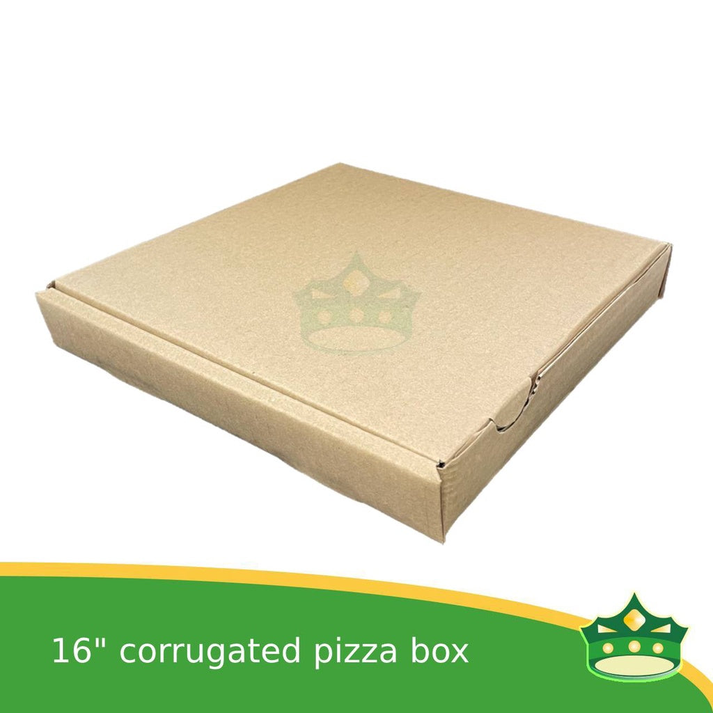 [50 pcs] corrugated pizza boxes 16 inches for take out of pizzas, kakanin, noodles, Filipino delicacies