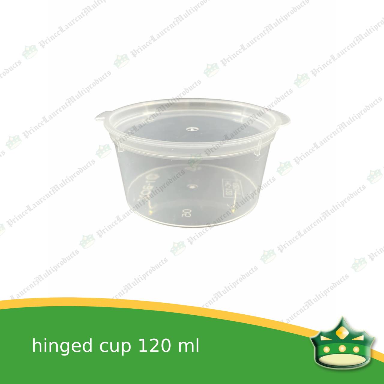 [50 pcs] 120 ml hinged sauce cup clear microwavable plastic with attached lid for take out of sauce gravy specimen / sample cup