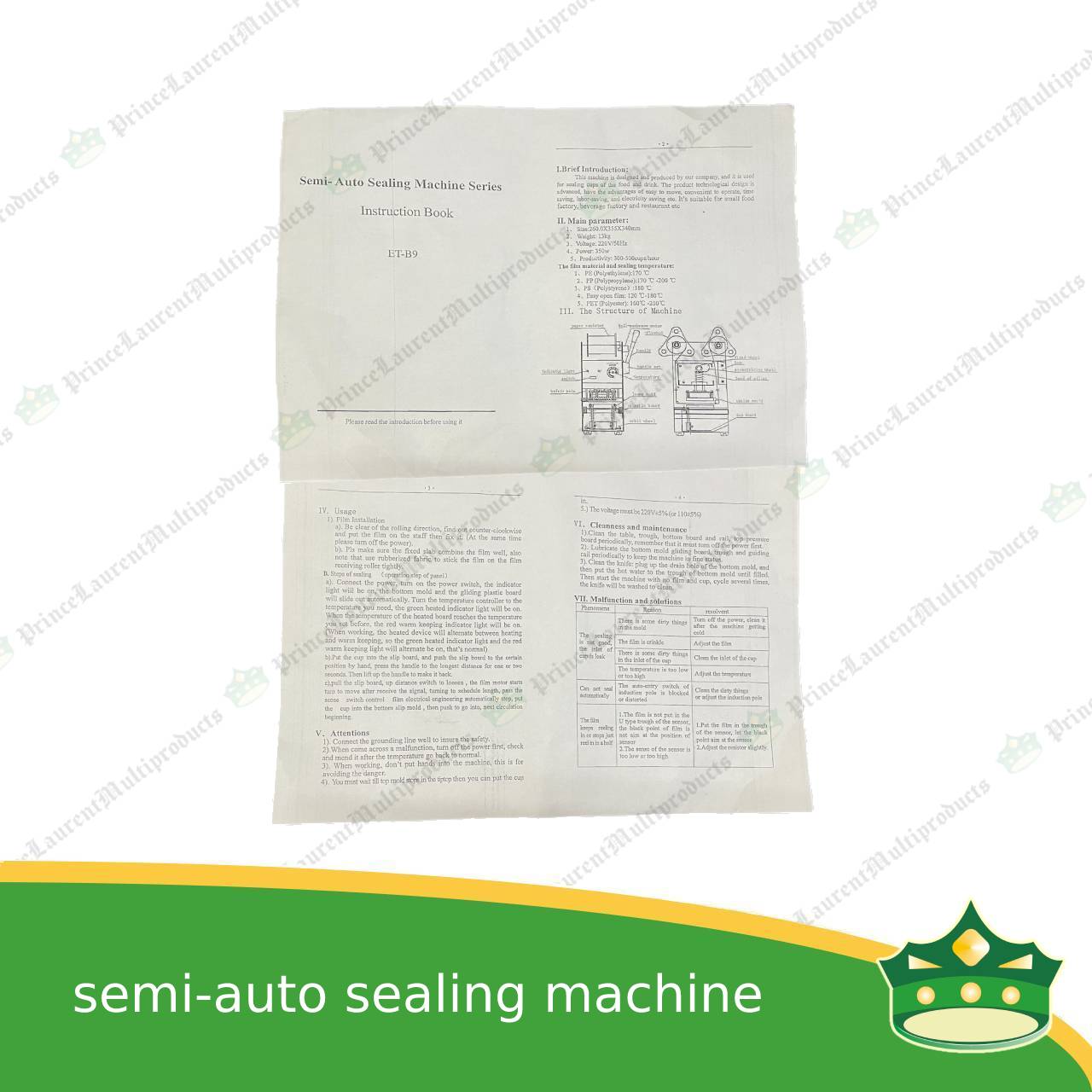 [1 unit] cup sealing machine semi-automatic without counter to seal 95mm mouth diameter cups or containers
