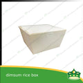 [25 pcs] paper dimsum rice box laminated white for take-out take home away meal pack for dimsum w/ rice or noodles