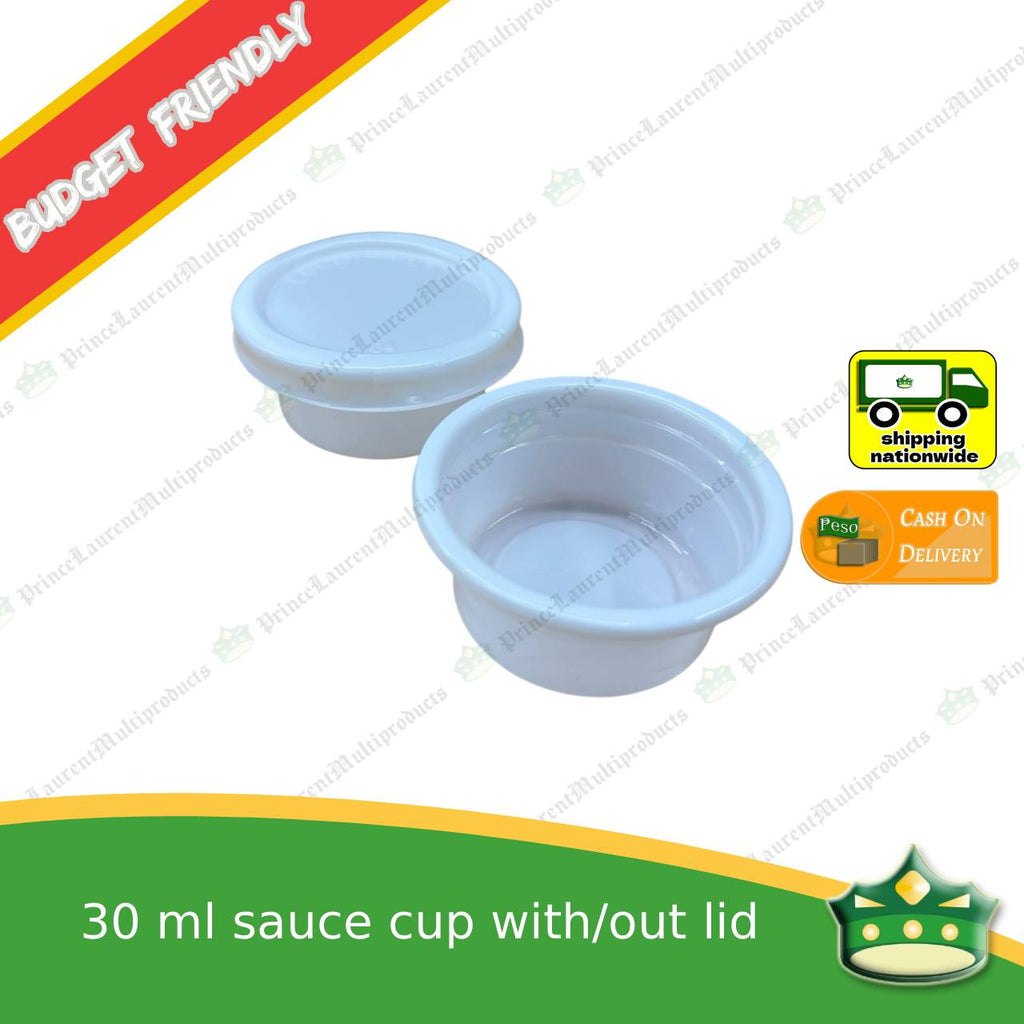 [100 pcs] 30ml sauce cup with / without lid for sauces gravy ketchup (CHEAPER VERSION)