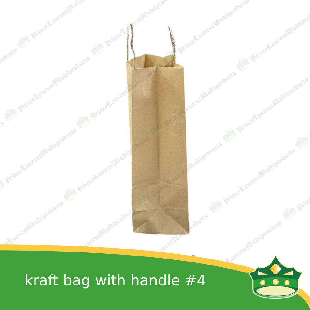 [25 pcs] kraft paper bag with handle #4 (275x142x420mm)